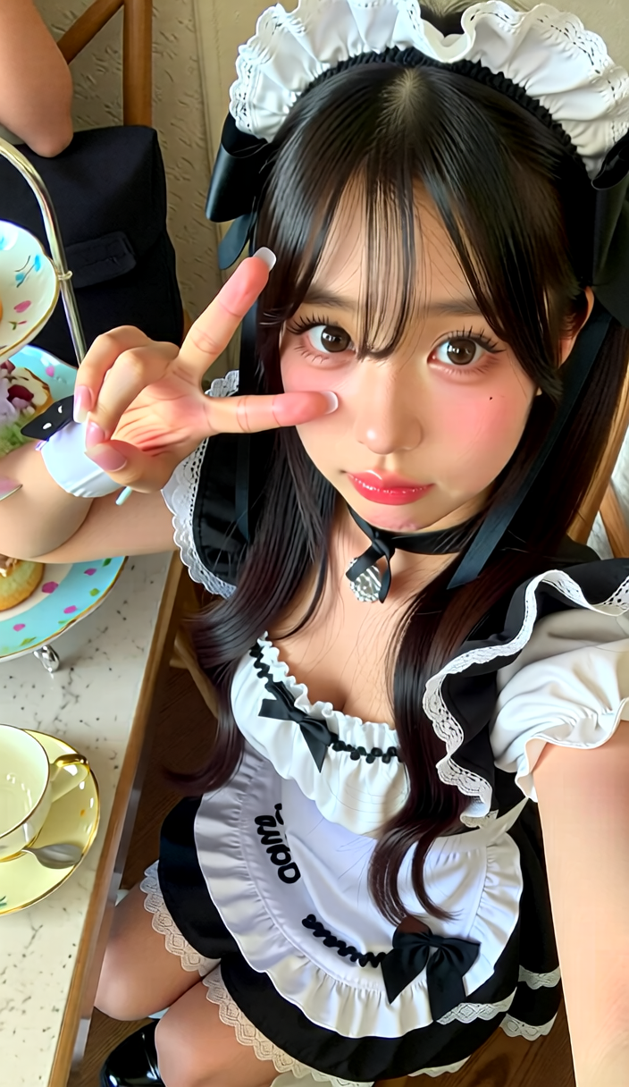 【かわいいメイドさんが即尺】AI生成フェラ動画！喉奥まで激しく咥え込む激エロメイドとのご奉仕フェラ