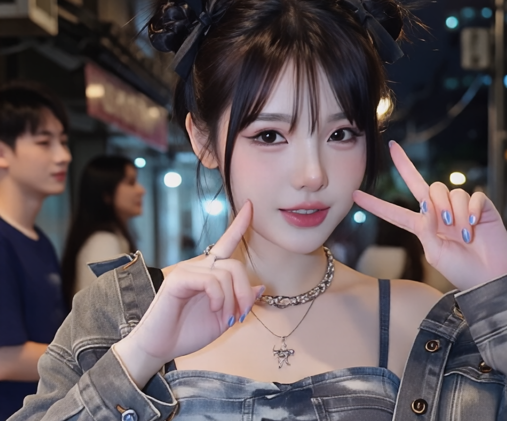 AI生成 ギャル系美女が街中で視線を集める大胆ダンス【ギャル】