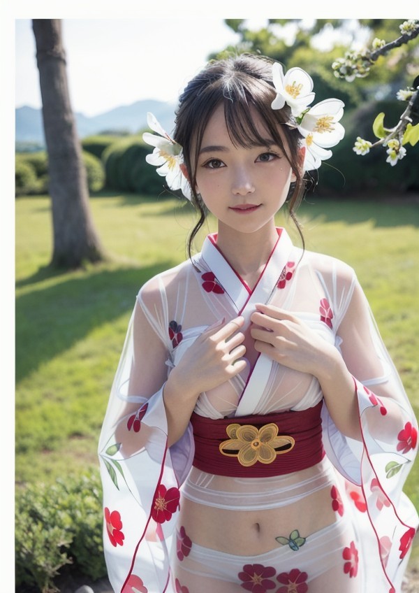 スッケスケの和服画像