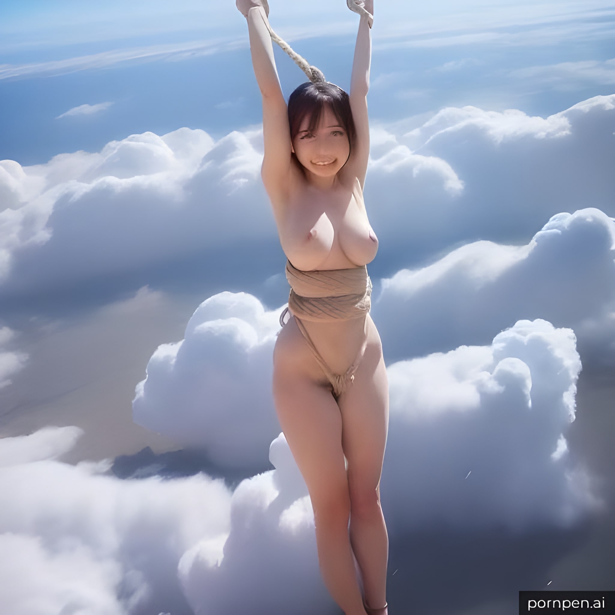 空中責め中のgifショート動画