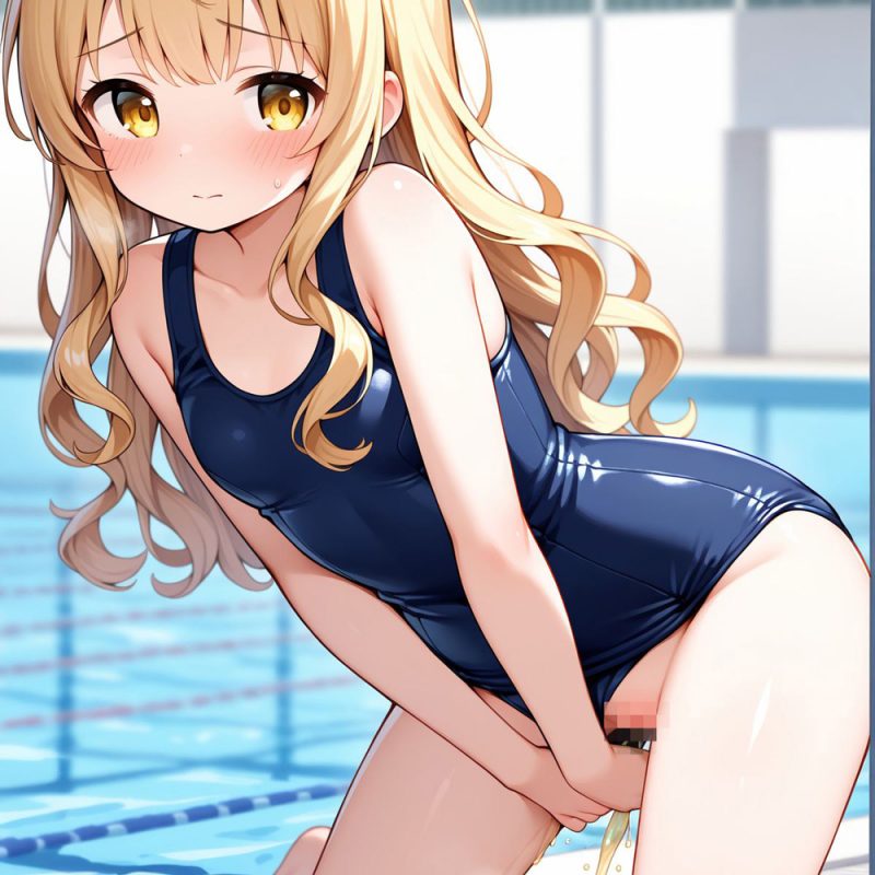 「あとでシャワーでキレイに洗えばOKだよね…！」スク水来たまま大胆にしーしーしちゃってるスク水おしっこガールズたちの貴重なずらし放尿画像なんです！［30枚］