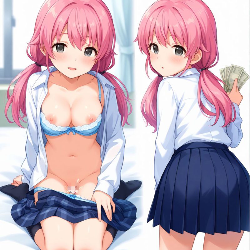 おカネが大好き！ おち○ぽも大・大・大〜好き！な美少女たちがくり広げる、ぬるぬるグショグショのP活の実態を生々しいマルチビュー視点で目撃せよ！［30枚］