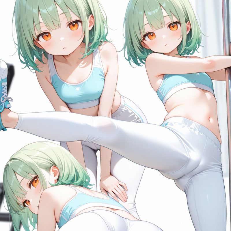 ごれぞスジまんエクササイズ…！ ぴっちりと食い込むレギンスが少女たちの秘裂を浮き立たせる！　匂い立つ汗のムレ感にクラクラ来ちゃうスポーツレギンス美少女たちのスケベマルチビュー画像！［30枚］