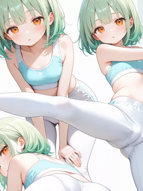 ごれぞスジまんエクササイズ…！ ぴっちりと食い込むレギンスが少女たちの秘裂を浮き立たせる！　匂い立つ汗のムレ感にクラクラ来ちゃうスポーツレギンス美少女たちのスケベマルチビュー画像！［30枚］