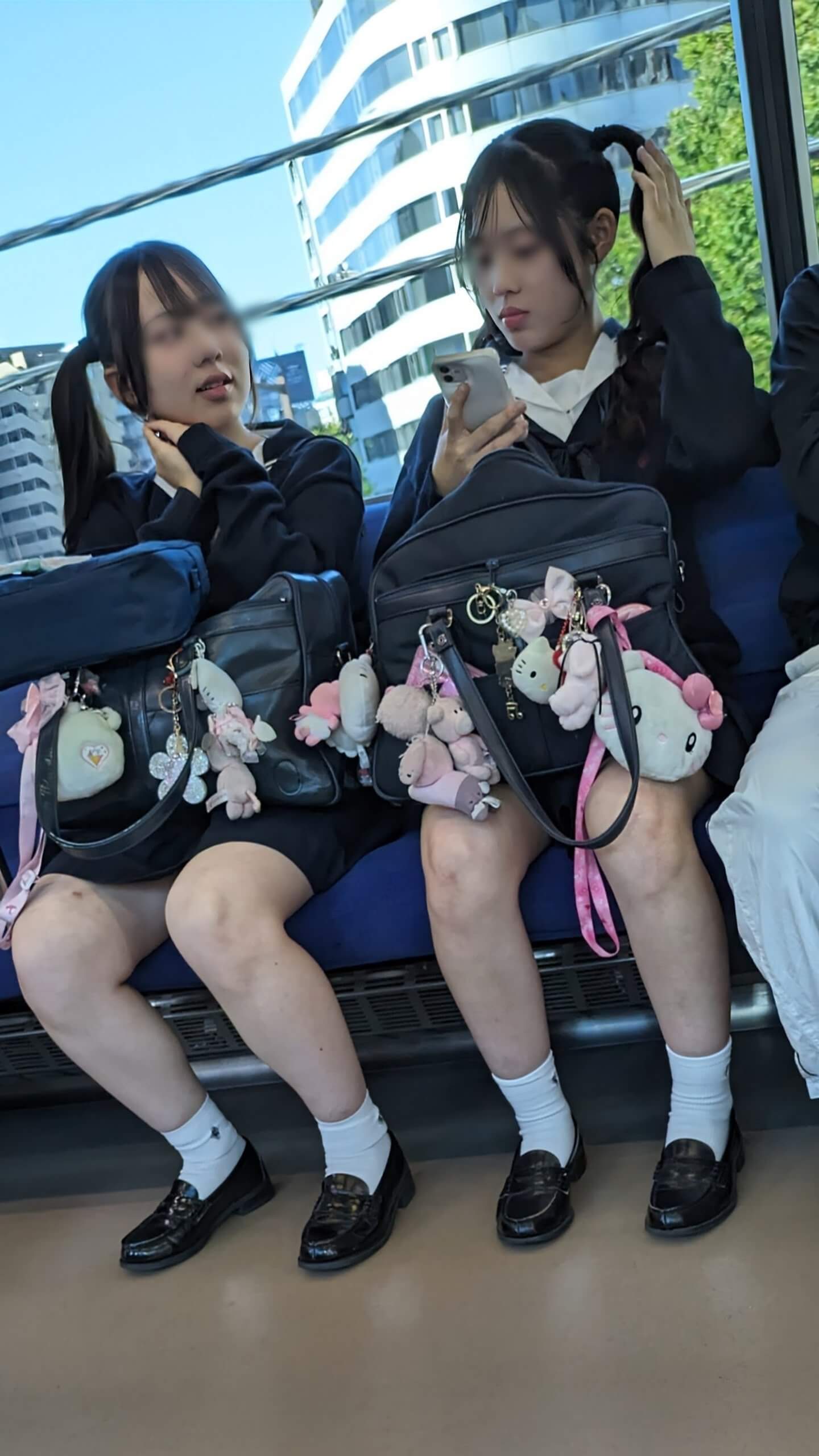 【画像】電車で制服ＪＫが目の前に来たこんな状況、お前らどうするよ？ｗｗ