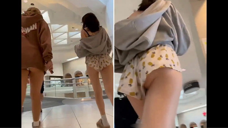 【動画】 夏のショッピングモール、若い女のマ●コが見放題だった・・・ これは盗撮されてもしょうがない・・・