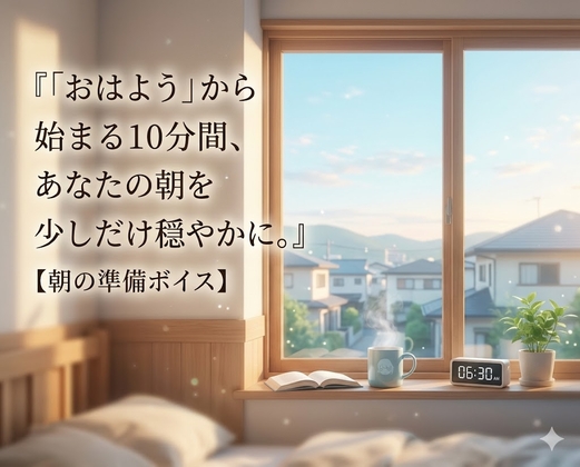 「おはよう」から始まる10分間、あなたの朝を少しだけ穏やかに。【朝の準備ボイス】