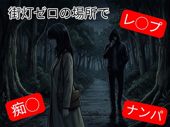 街灯ゼロの夜道で声掛けられて、ナンパからの痴◯からのレ◯プされてしまうお姉さん…