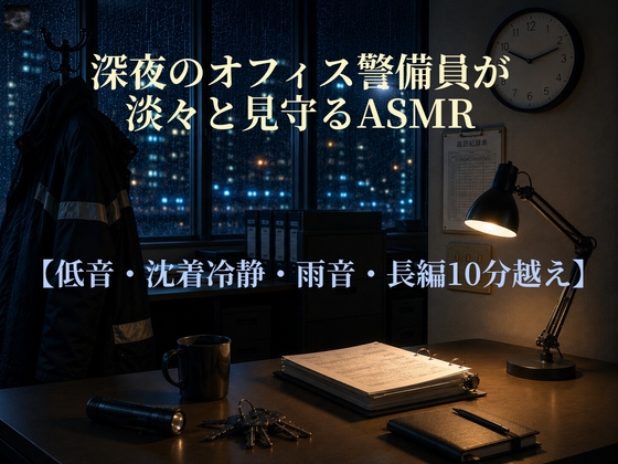 深夜のオフィス警備員が淡々と見守るASMR
