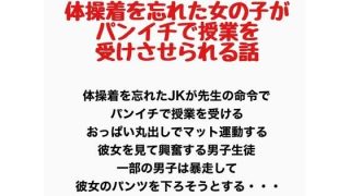 【新着同人誌】体操着を忘れた女の子がパンイチで授業を受けさせられる話