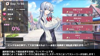 【新着同人ゲーム】貧困エルフの借金返済性活