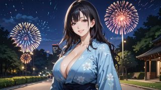 【新着同人ゲーム】黒髪爆乳浴衣妻のとろあま夏祭り〜人妻真奈美さんと汗だく独占中出し〜