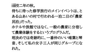【新着同人誌】【修学旅行民泊の闇Vol.1】風呂場に侵入してきた男に覗かれた体験談