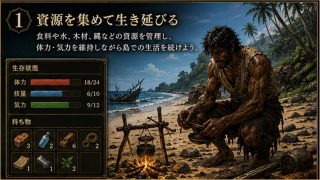 【新着同人ゲーム】【孤島探索×サバイバルゲームブック】黒帆島漂流記