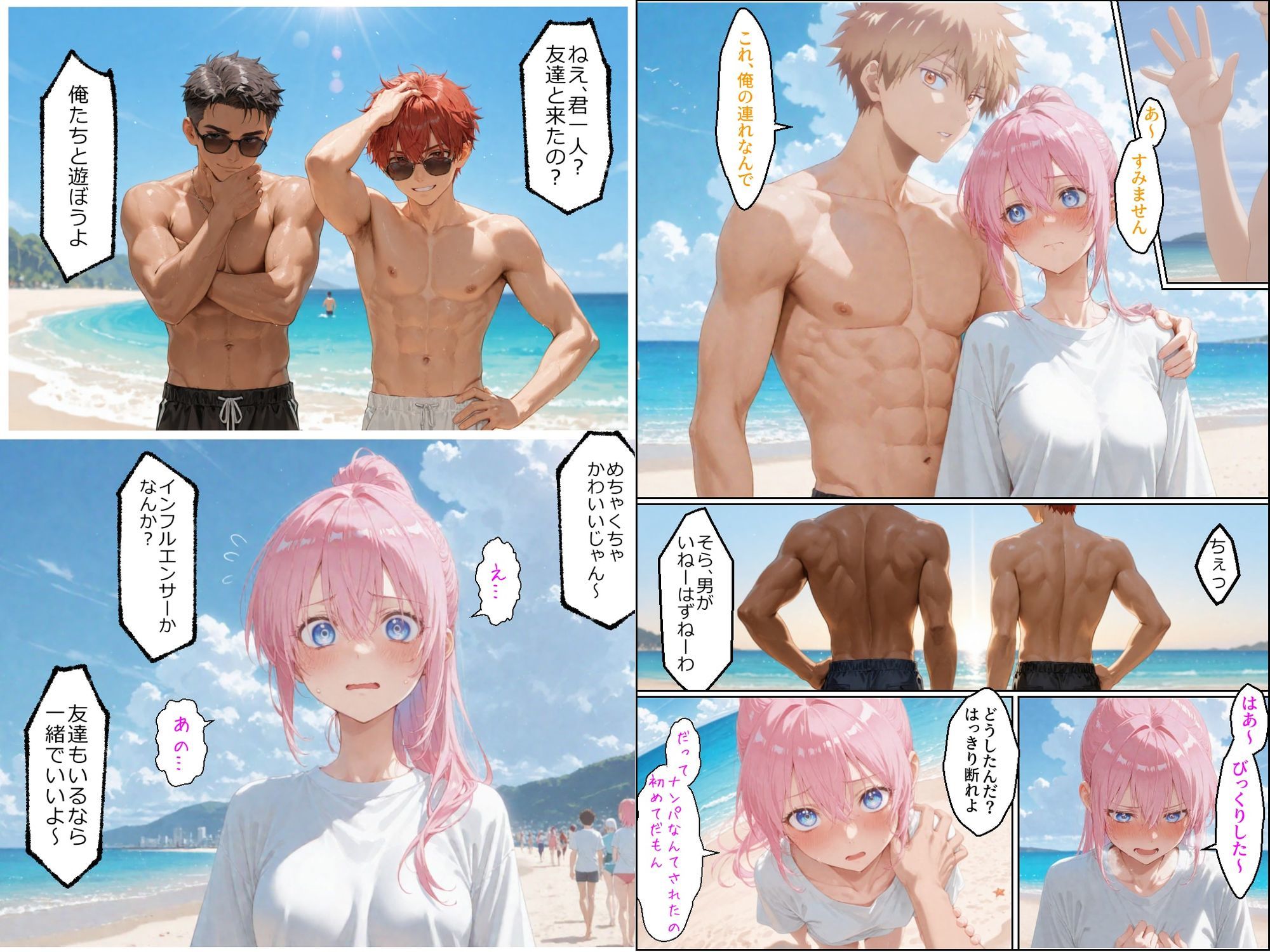 【夏季限定】式守さん、水着姿のまま裸エプロンへ着替えさせられ寝取られていく件