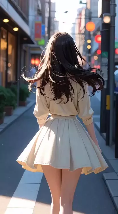 【AIえち動画】風パンチラ