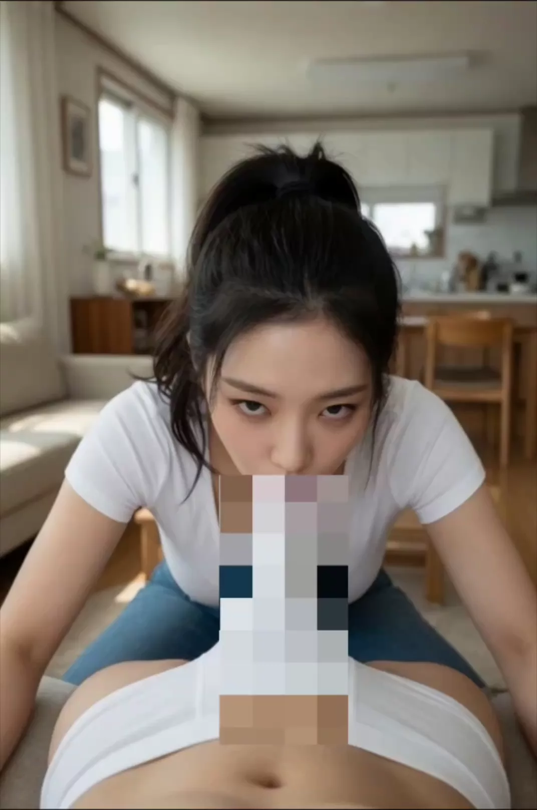 【AIえち動画】美女がフェラ①