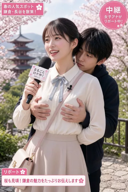 【AIえち動画】透明人間男女子アナにセクハラ