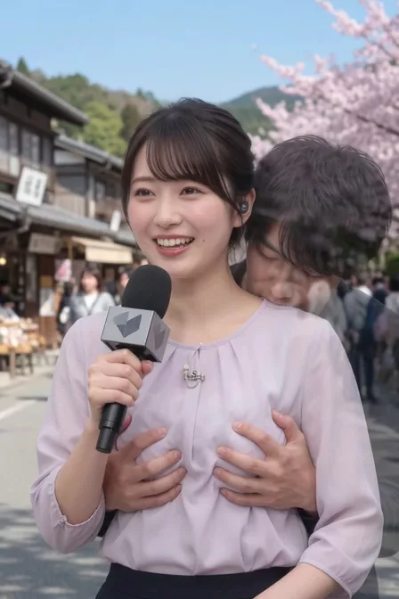 【AIえち動画】女子アナ透明人間