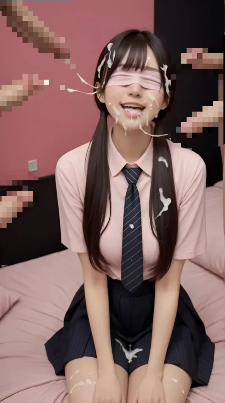 【AIえち動画】留学生ちゃんにサプライズぶっかけ♪