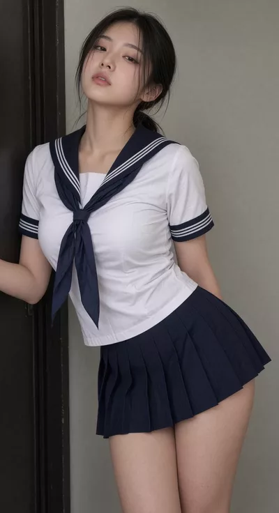 【AIえち動画】制服の中には