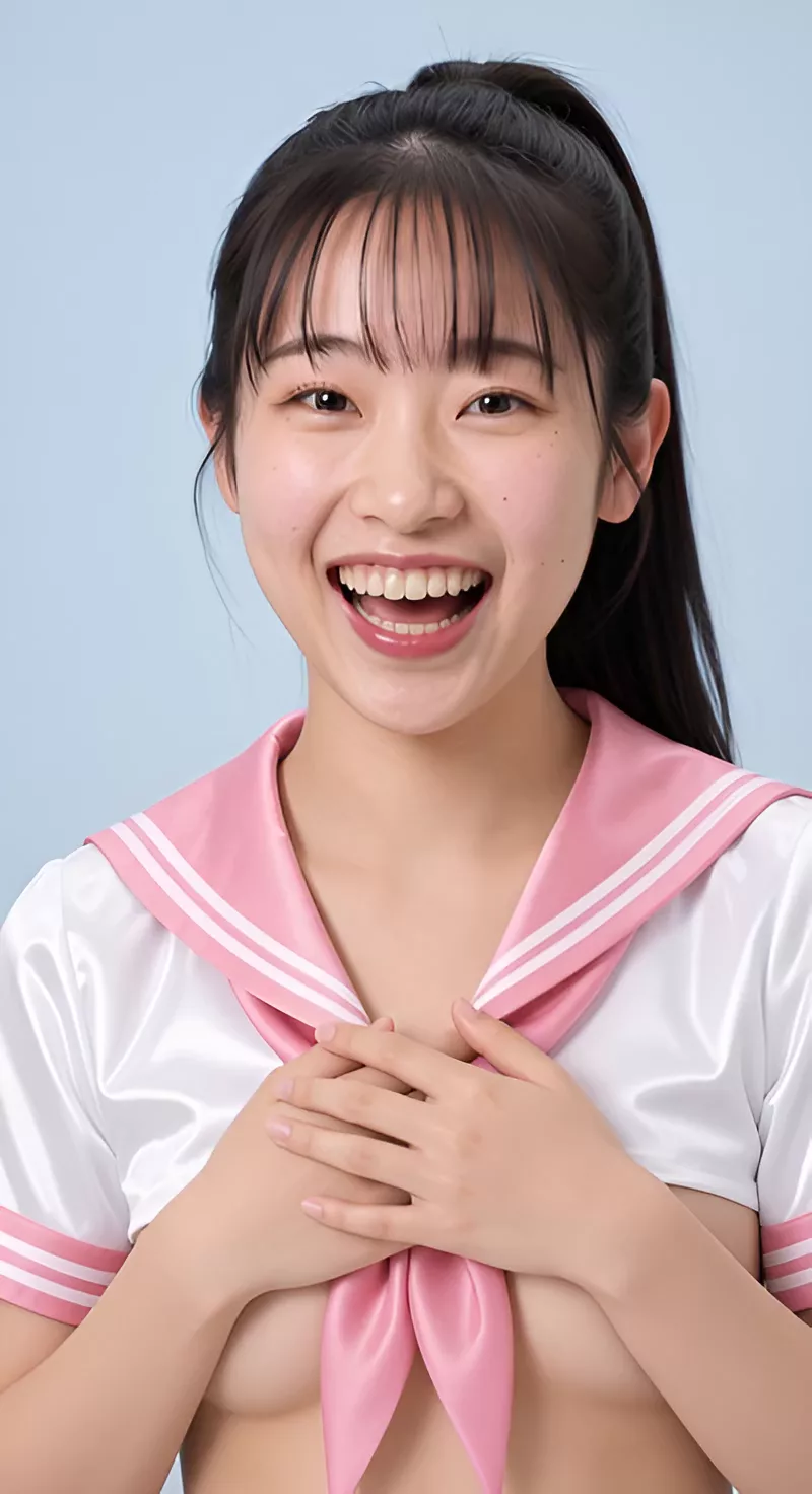 【AIえち動画】新人女優：制服コスで登場