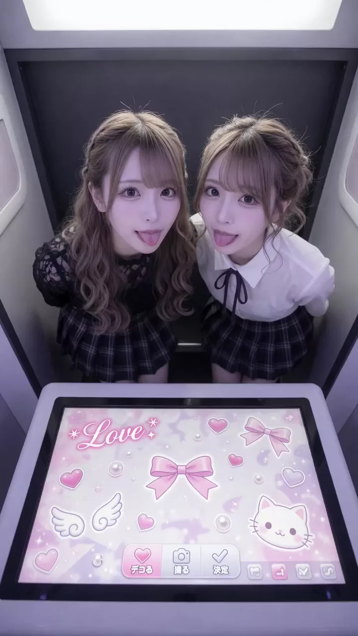 【AIえち動画】プリクラで2人❤︎