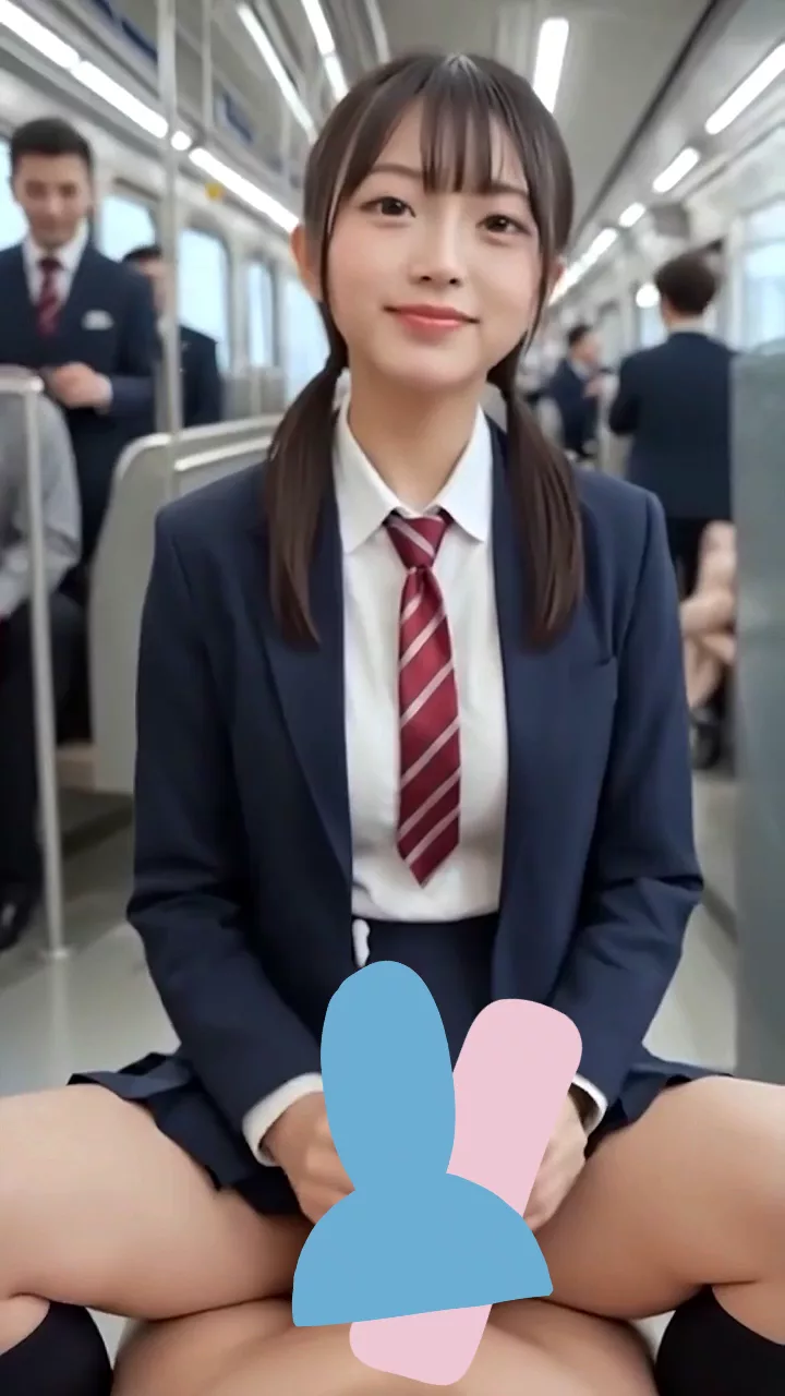 【AIえち動画】【サンプル】ふたなりJKのダブル手コキ