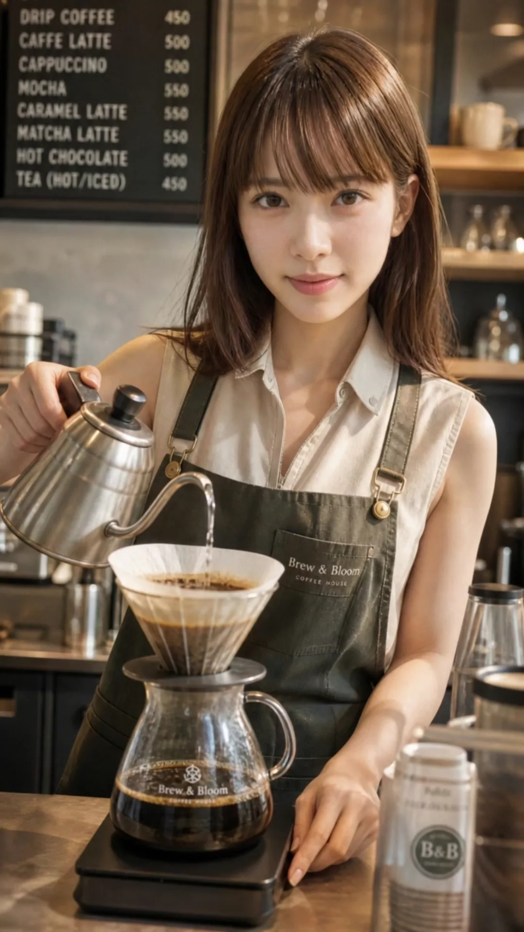 【AIえち動画】喫茶店の特別なミルクサービス①