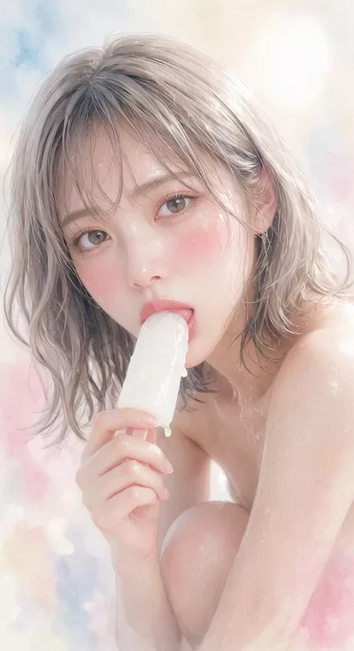 【AIえち動画】咥えてるのはアイスだよ