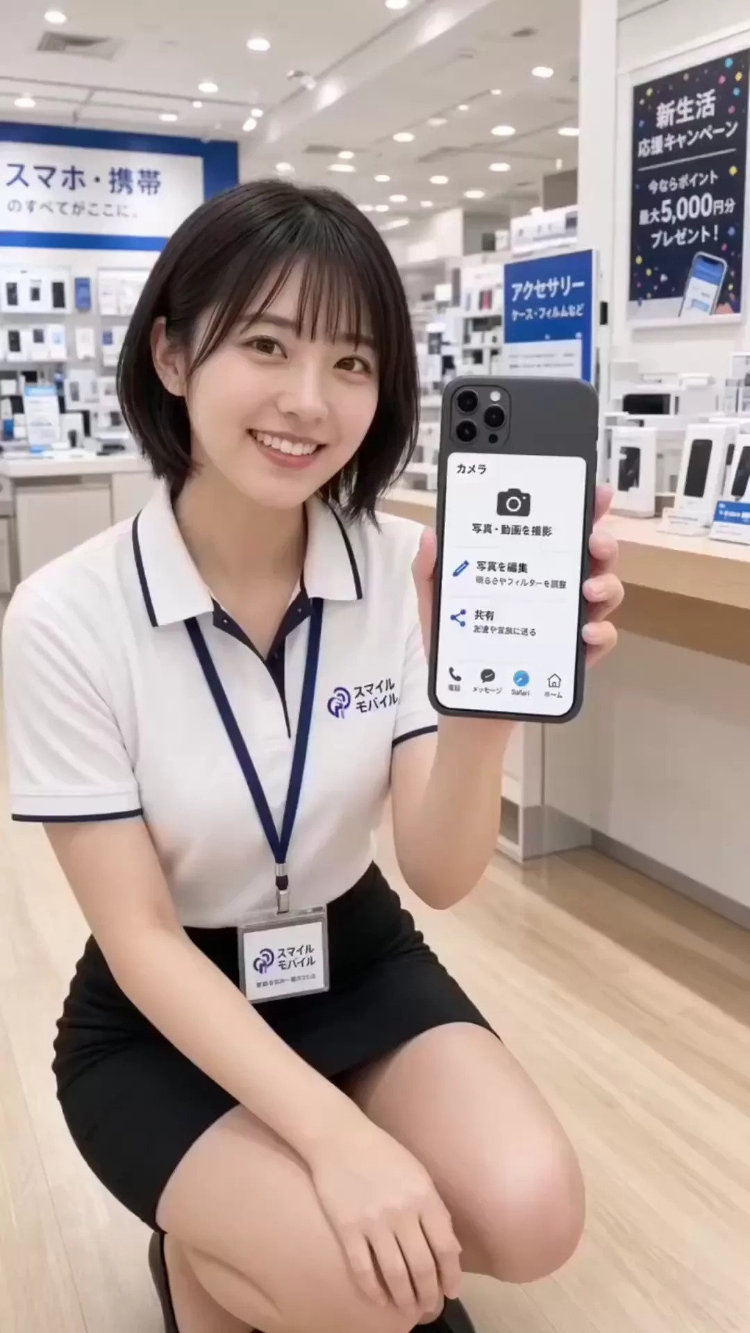 【AIえち動画】熱心な携帯ショップ店員さん