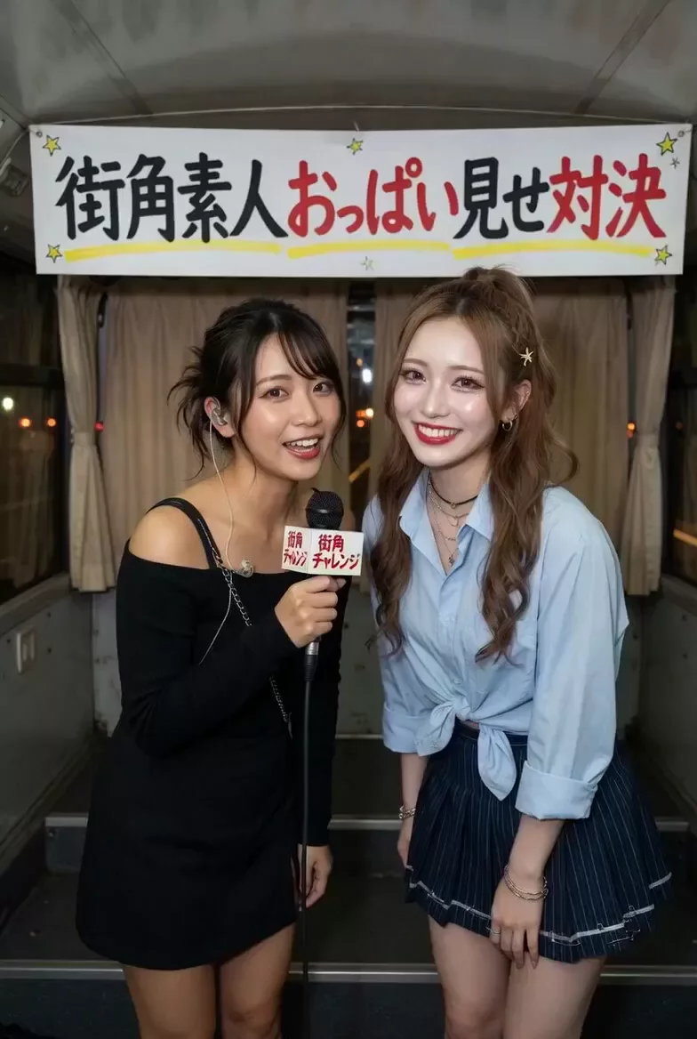 【AIエロ動画】素人おっぱい見せインタビュー！
