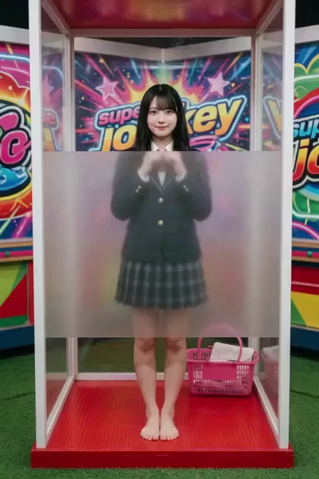【AIエロ動画】制服女子のスケスケ生着替え！熱湯CM再現！