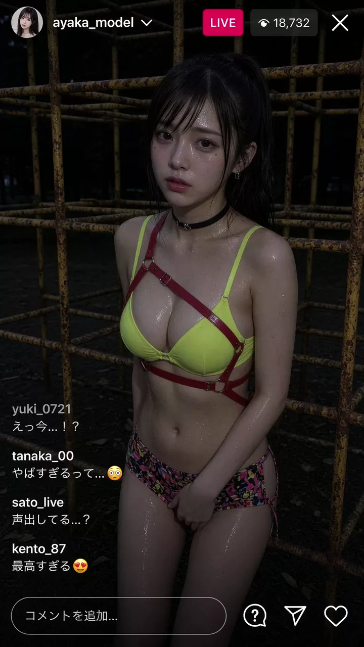 【AIエロ動画】インスタ風露出オナニー