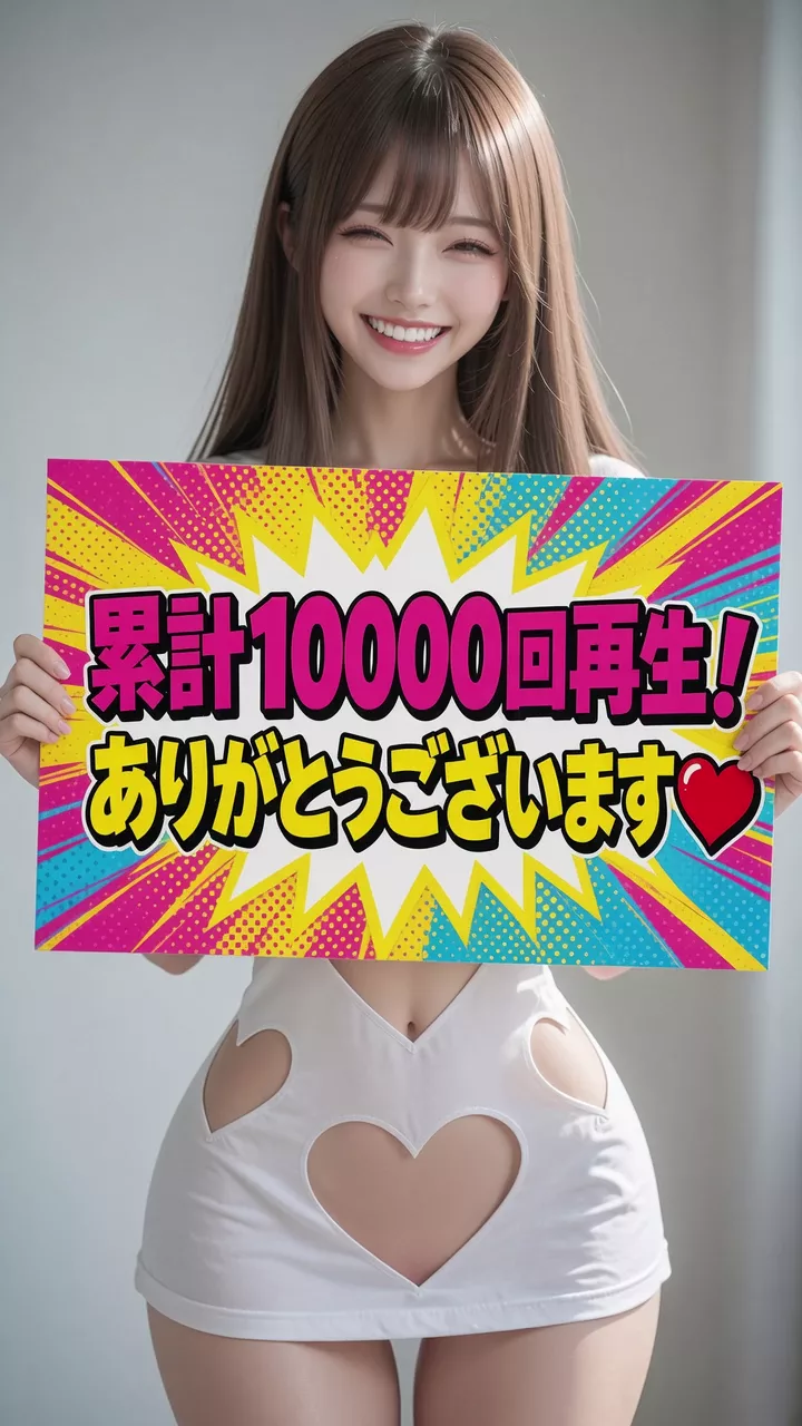 【AIエロ動画】累計1万回再生突破感謝動画！
