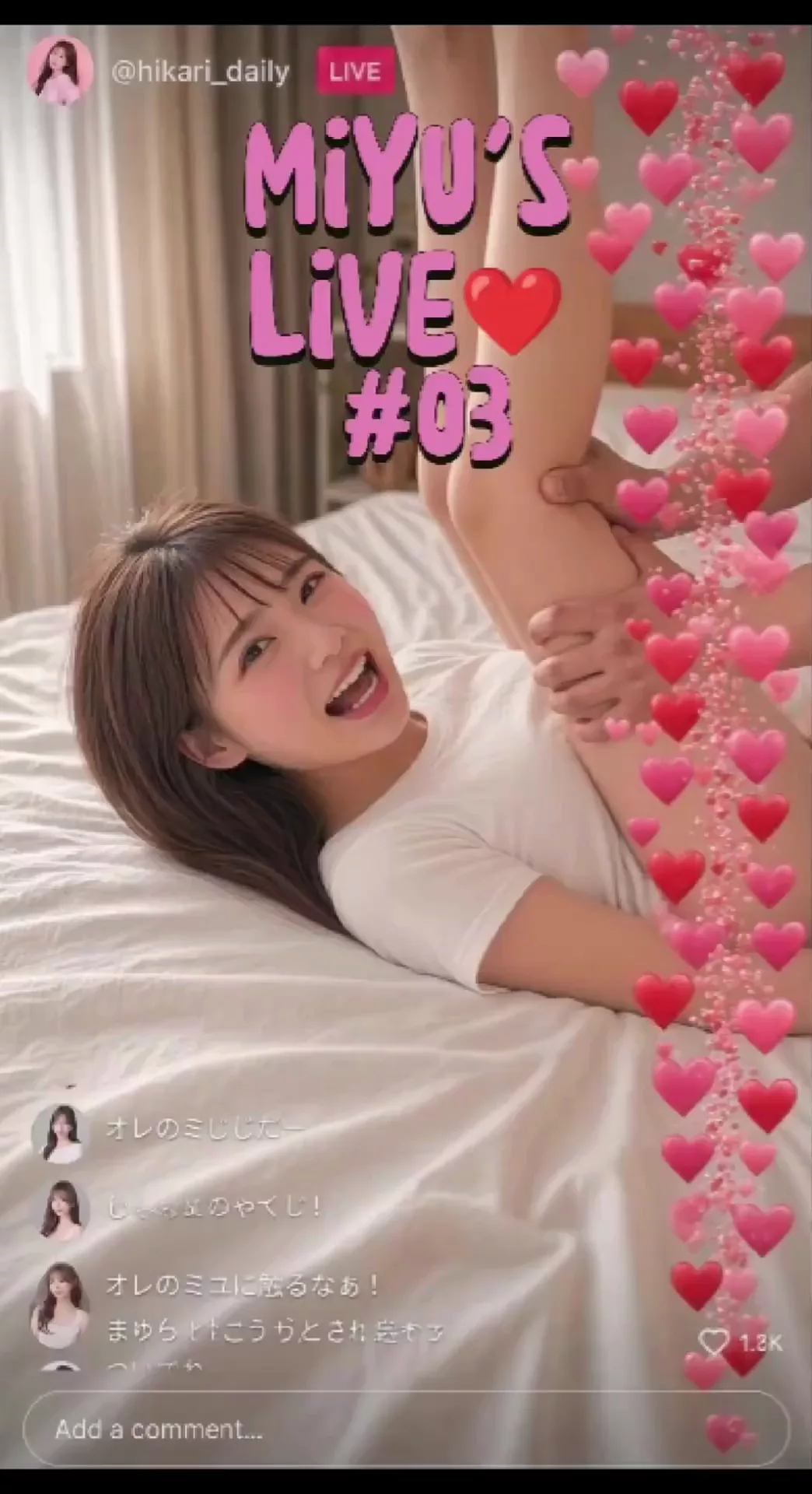 【AIエロ動画】MiyuのLive！#03　~配信された痴態~