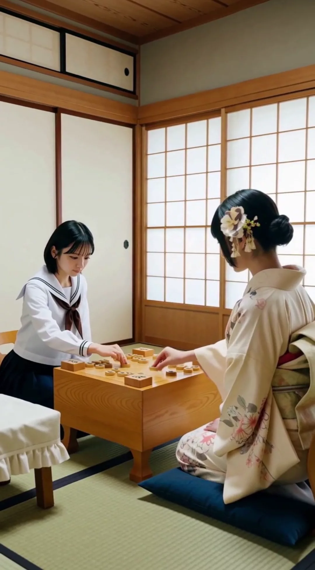 【AIエロ動画】美少女棋士VS女流棋士