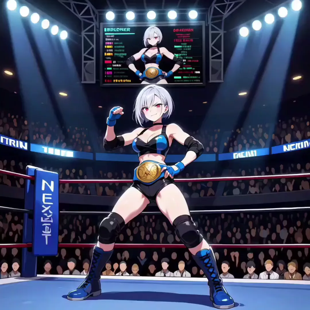 【AIエロ動画】AIエロプロレス【即落ち2コマ 3カウント編】