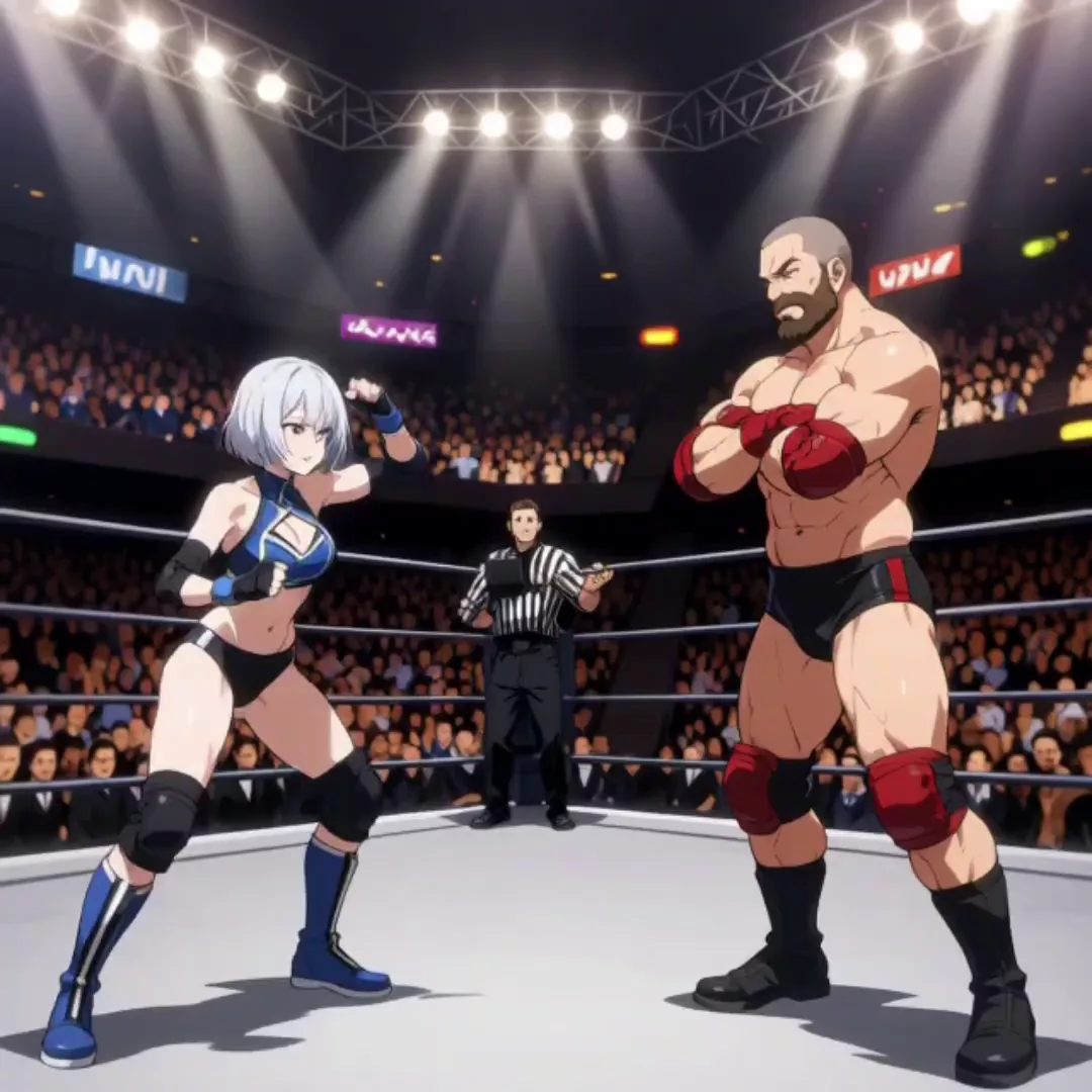 【AIエロ動画】AIエロプロレス【即落ち ギブアップ編】