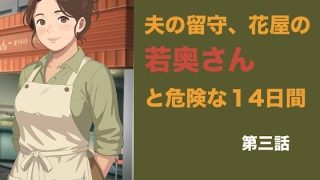 【エロ同人】夫の留守、花屋の若奥さんと危険な十四日間  第三話  潔癖な夫の知らない快…