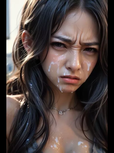 大人っぽい女性の顔射動画