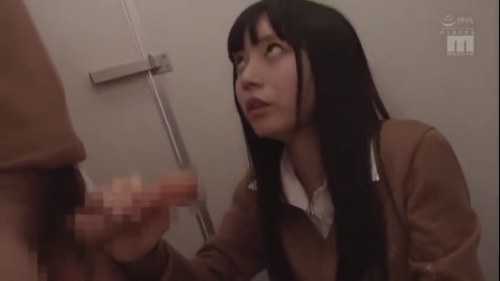 【七沢みあ】《エロ動画×JK･トイレ》物静かな図書委員のJK女子がトイレの中で精子を抜いてくれた件ｗ