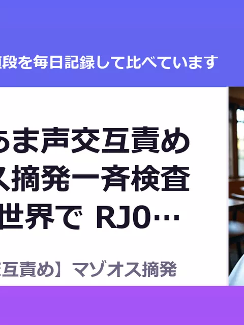 【ドス声あま声交互責め】マゾオス摘発一斉検査-男性上位世界で RJ01721609（30%OFF・1,155円）