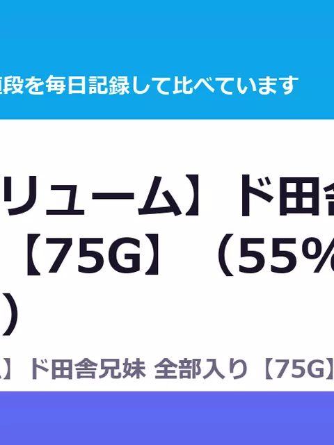 【究極ボリューム】ド田舎兄妹 全部入り【75G】（55%OFF・6,435円）