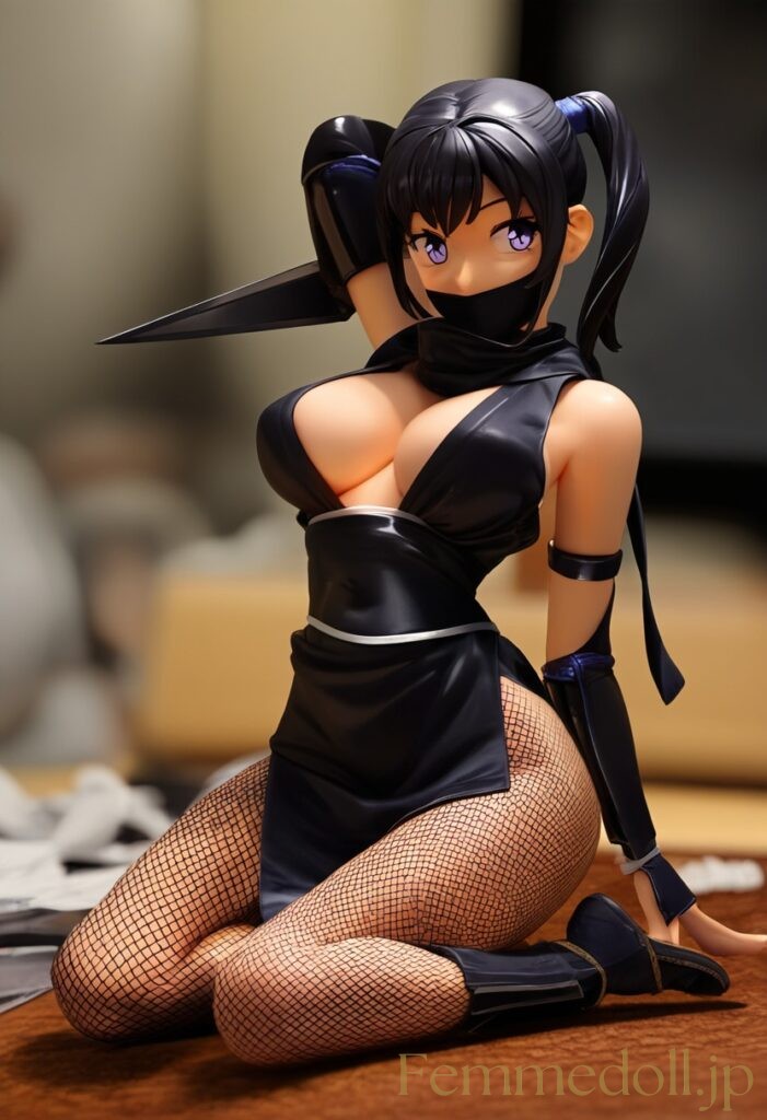【エロ画像】　くノ一のエロかっこいいフィギュア風AIイラストその2