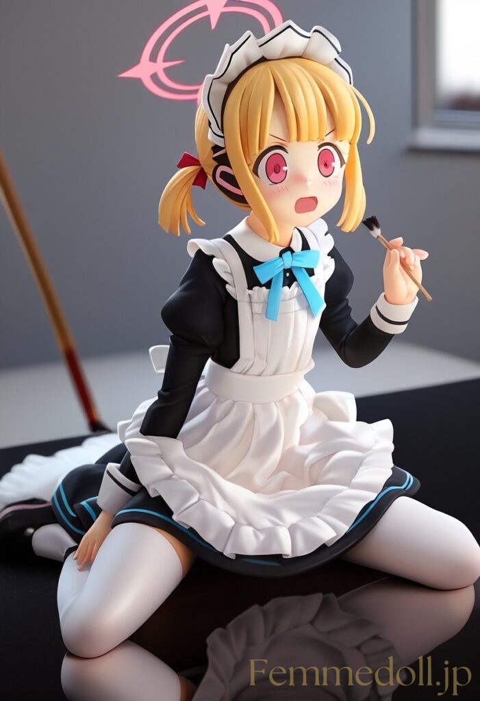 【エロ画像】ブルーアーカイブ モモイのフィギュア風AIイラスト