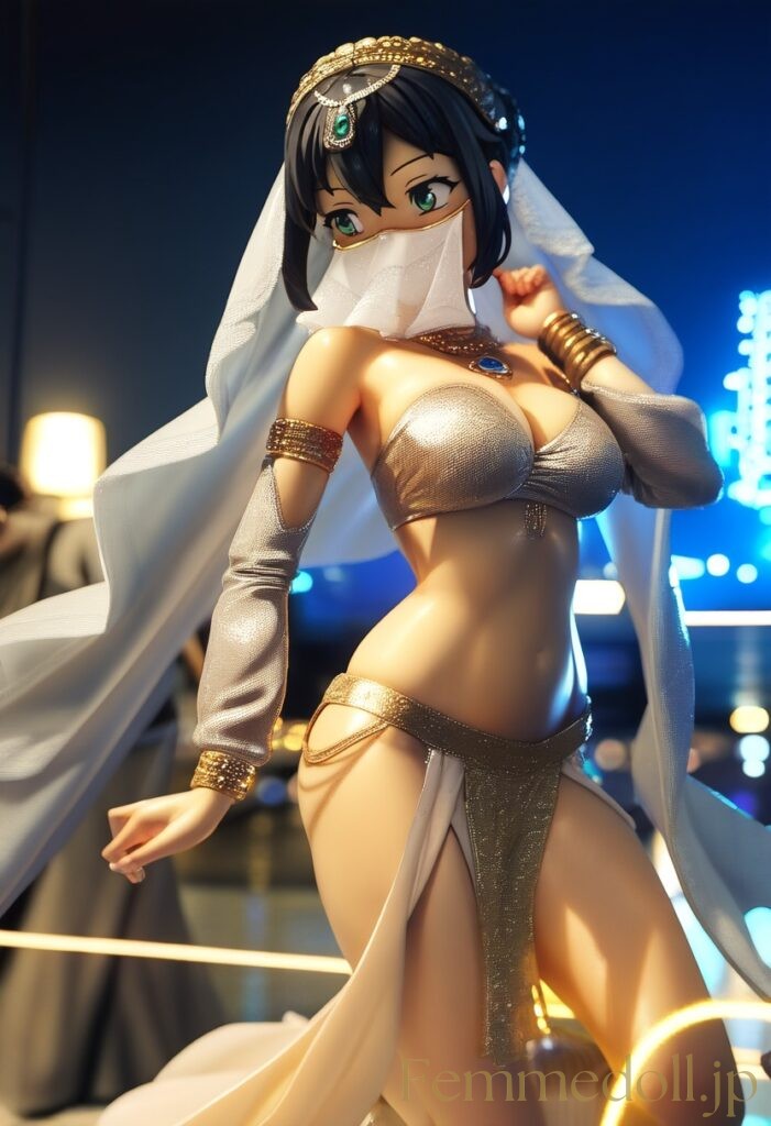 スタイル抜群でセクシーな踊り子のエロフィギュア風AIイラスト