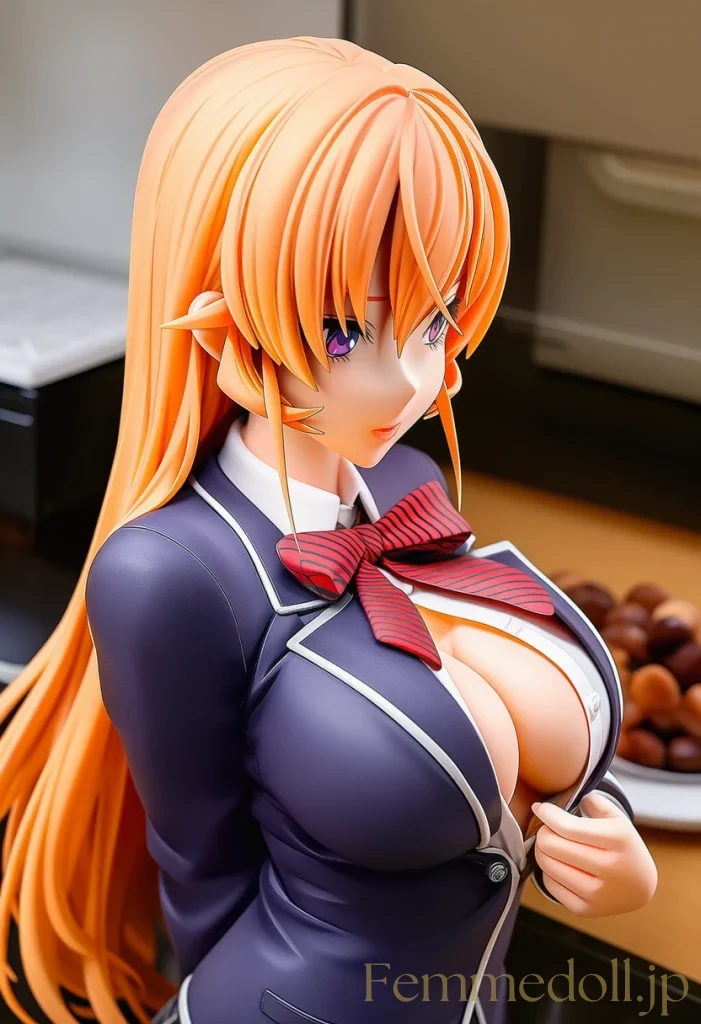 【食戟のソーマ】薙切えりな制服はみ出しの柔らか美乳が限界魅了【フィギュア風30枚】