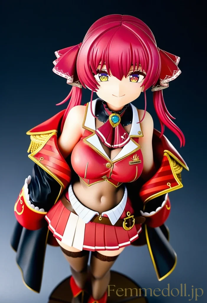 【Hololive】宝鐘マリン「見てよ、この谷間…」胸チラで誘惑ポーズ【AIフィギュア風エロ36枚】