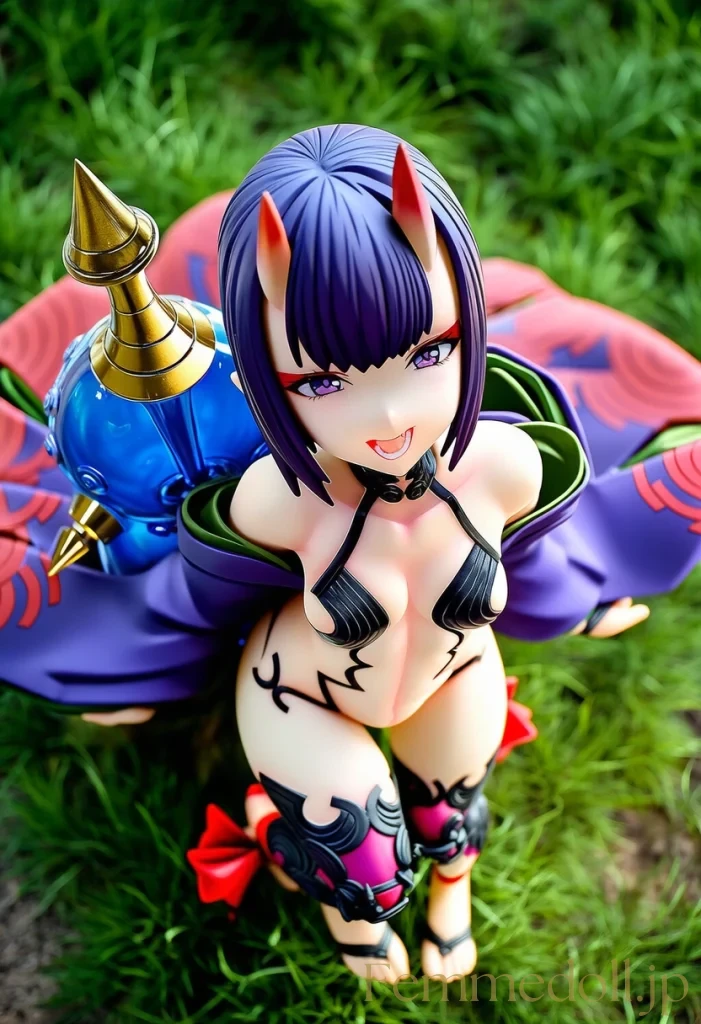 【FGO】酒呑童子の着物がはだけ、華奢なボディで誘惑【フィギュアAIイラスト30枚】